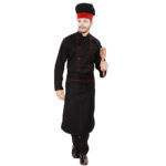 CDP Chef Uniform Black With Red Piping Full Set