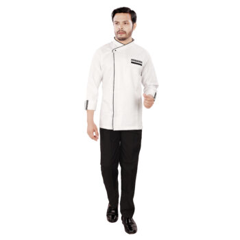 Chef Coat Striped Pocket & Cuff Detail