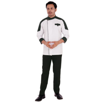 Executive Chef Kitchen Uniform Single Pocket Conseler Button Fancy Pocket