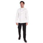 Executive Chef Kitchen Uniform With Cross Piping Full Set