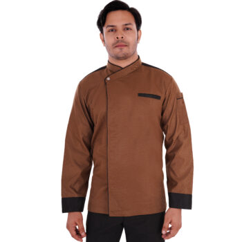 Coffee Brown Crossover Chef Coat