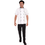 CDP Chef Uniform with Fixed Button Half Sleeves Full Set